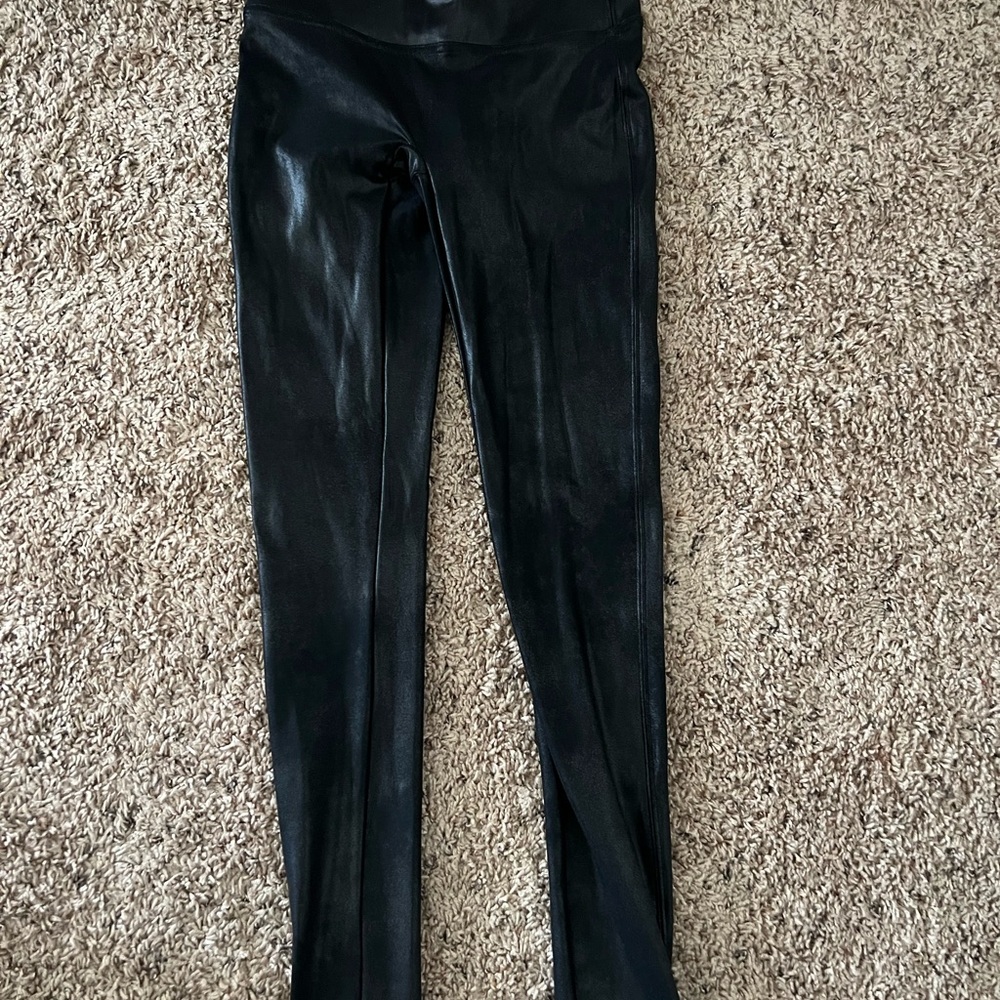 SPANX Glossy Black Leggings